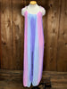 70s Gauze Pastel Rainbow Jumpsuit    S/M/L