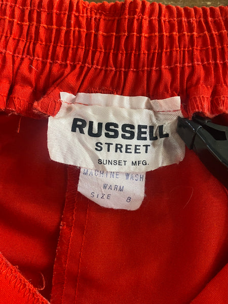 80s Red A-Line Skirt     S