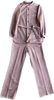 70s happenings Brick Check Pantsuit w/Cinch       M(w28)