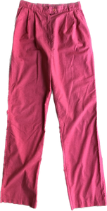 80s Fashion Place Red Pleat Trouser     W26