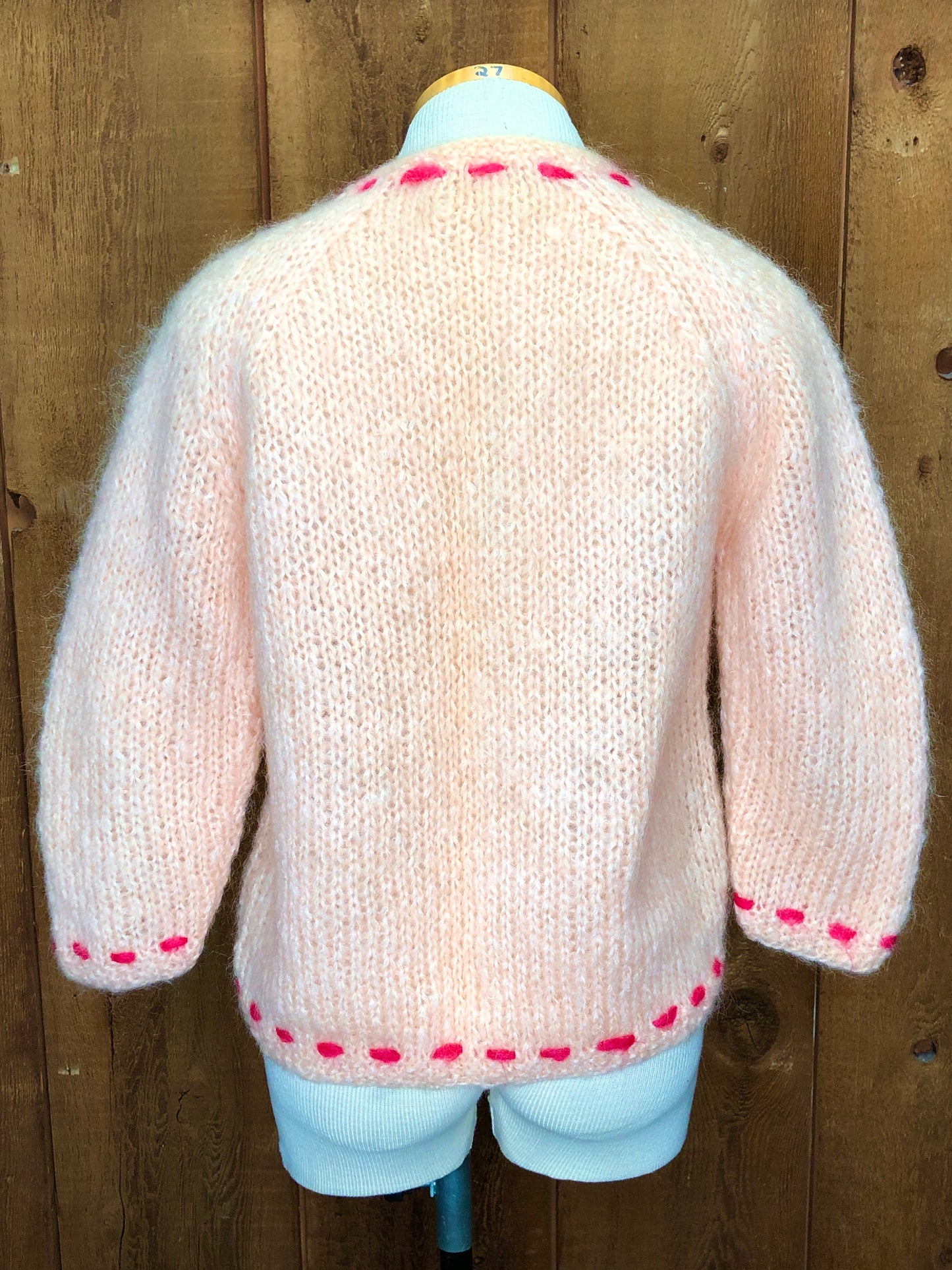 60s Famelia Blush Mohair Cardigan      M