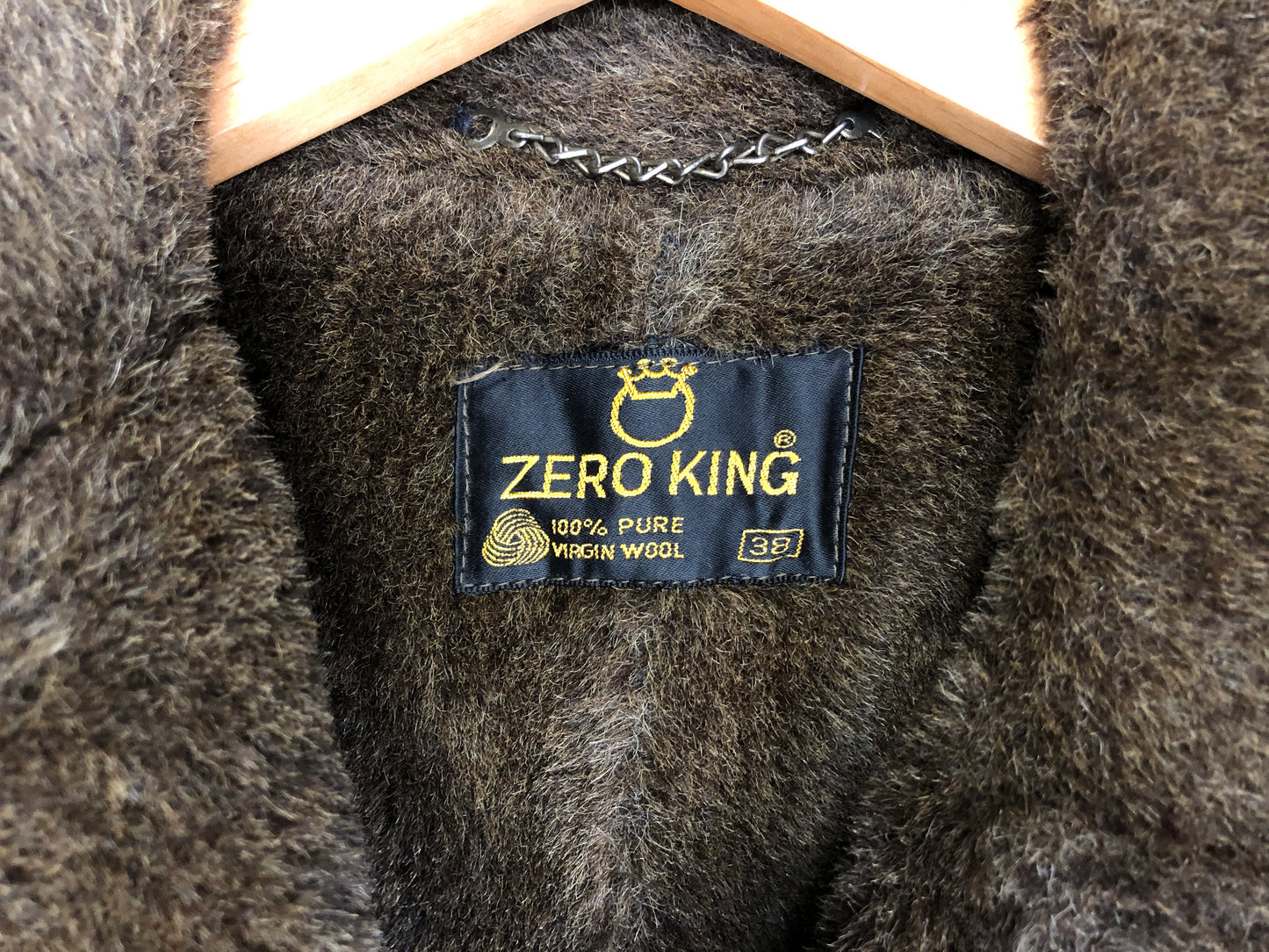 70s Zero King Grn Wool Coat    S