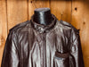 80s Members Only Brwn Leather Bomber    XL