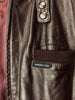80s Members Only Brwn Leather Bomber    XL