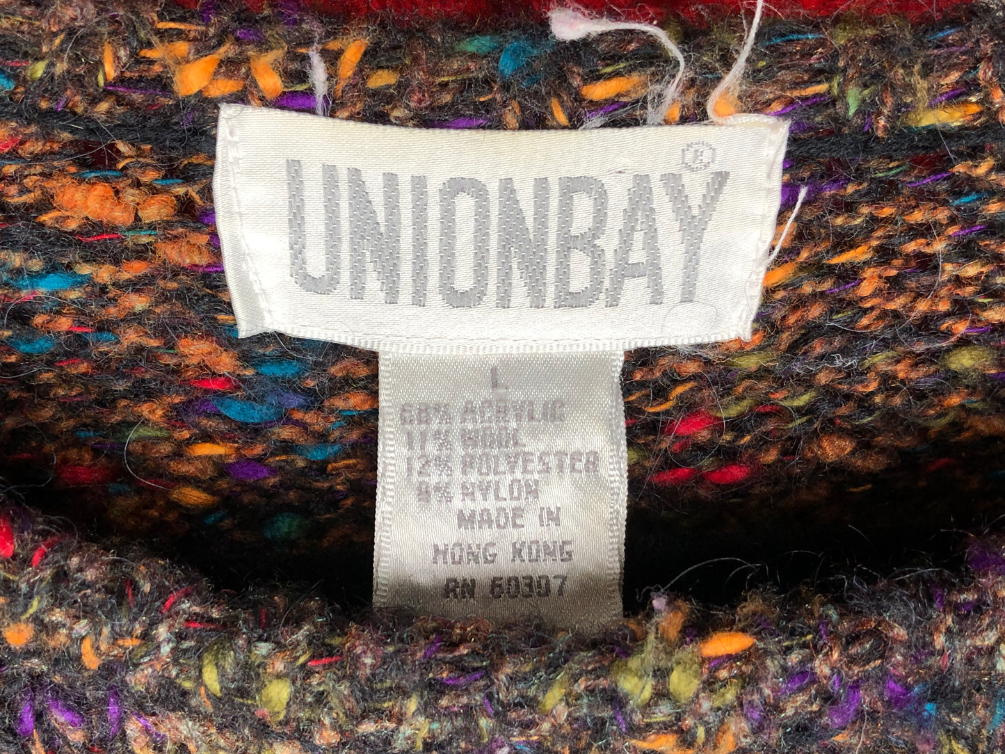 80s Union Bay Color Speck Sweater   L