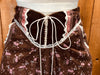 70s Jessica’s Gunnies Brown Calico Maxi Skirt       w24