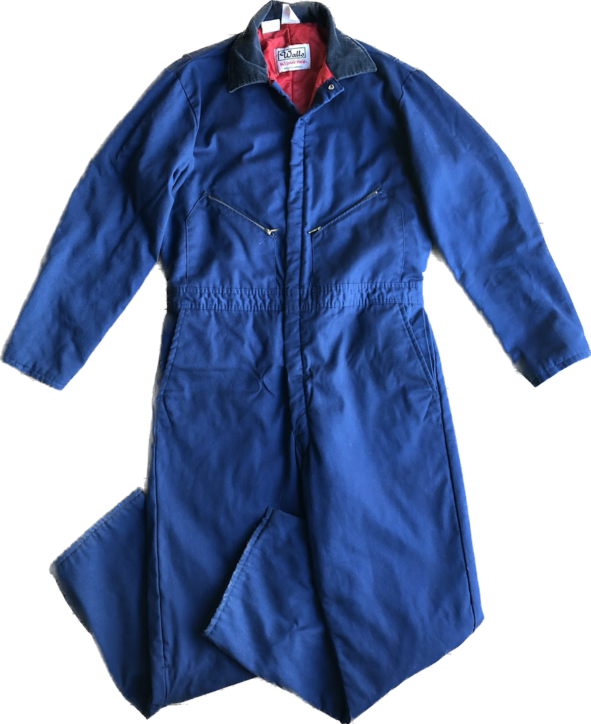 80s Walls Royal Blue Insulated Coveralls    w44