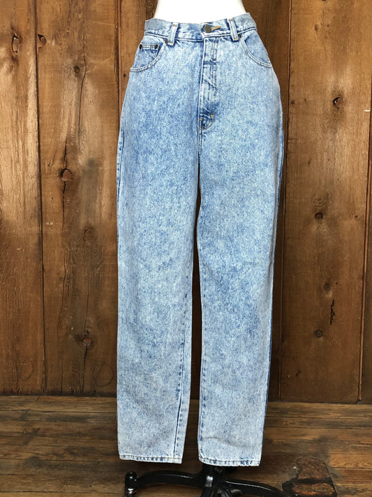 80s Sasson Acid Wash Taper Jeans    w29