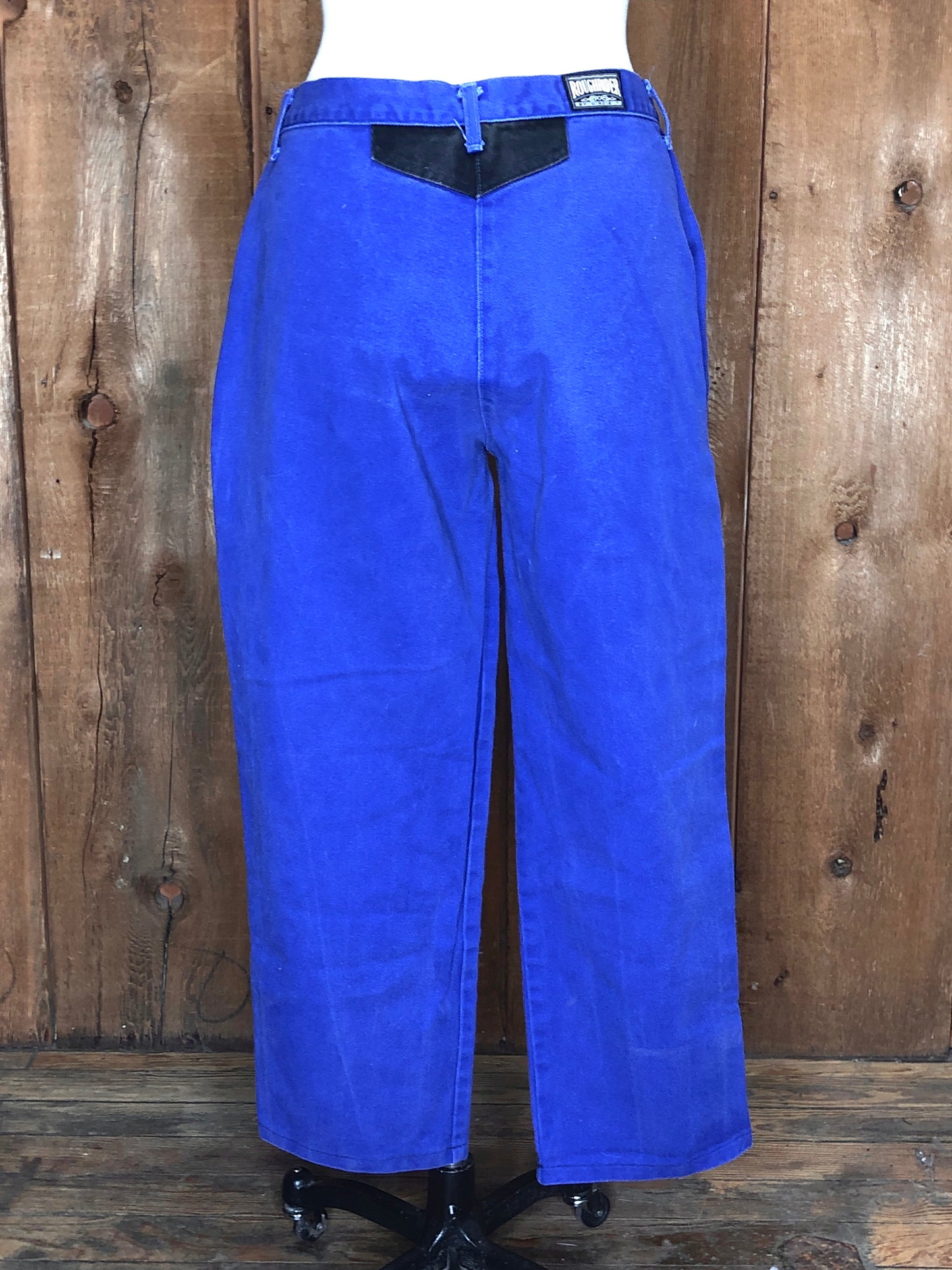 90s RoughRider Blue/Black Jeans    W33