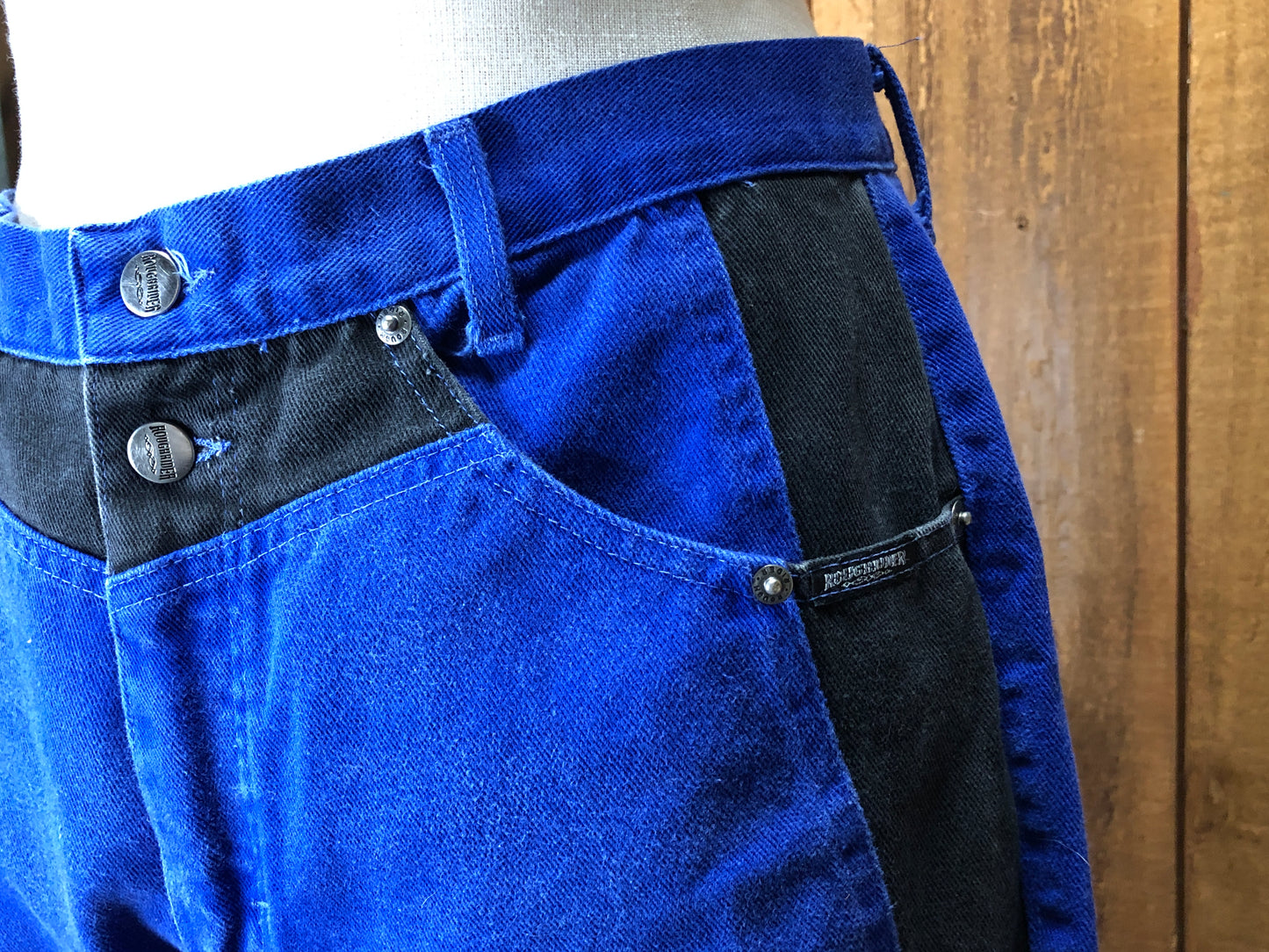 90s RoughRider Blue/Black Jeans    W33