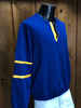 80s Moss Creek Blue Henley Shirt    L