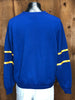 80s Moss Creek Blue Henley Shirt    L