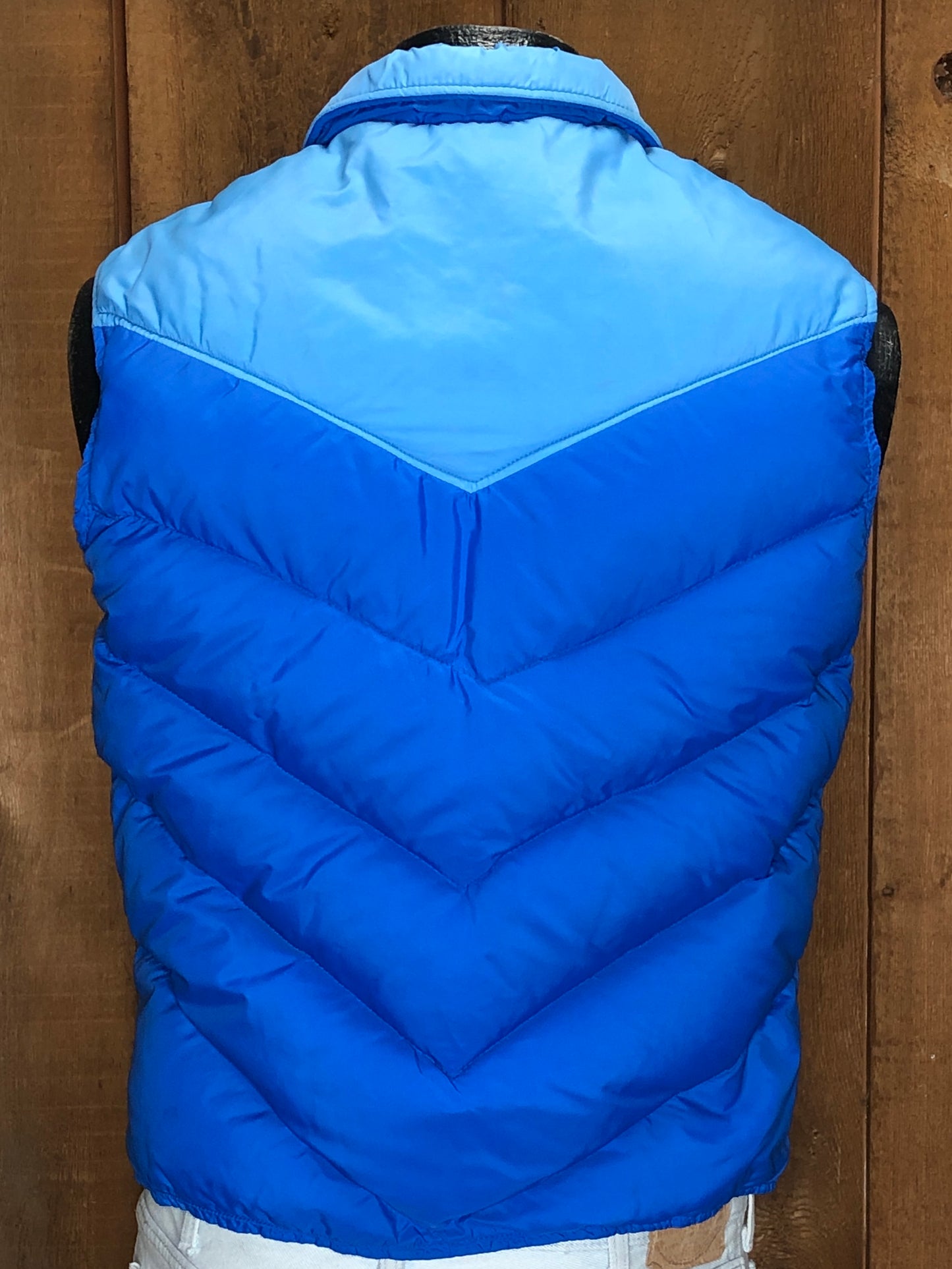 80s Woolrich Blue Puffer Vest       M