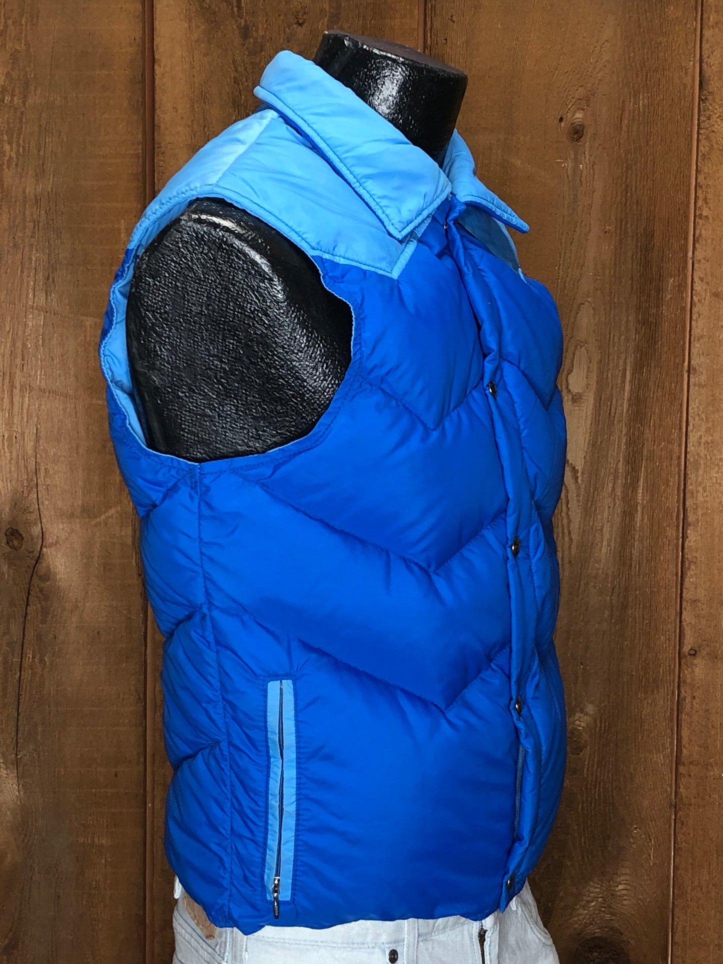 80s Woolrich Blue Puffer Vest       M