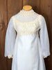 60s Swansons Daisy Emb. Wedding Gown w/Matching Veil    w28