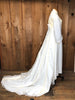 60s Swansons Daisy Emb. Wedding Gown w/Matching Veil    w28