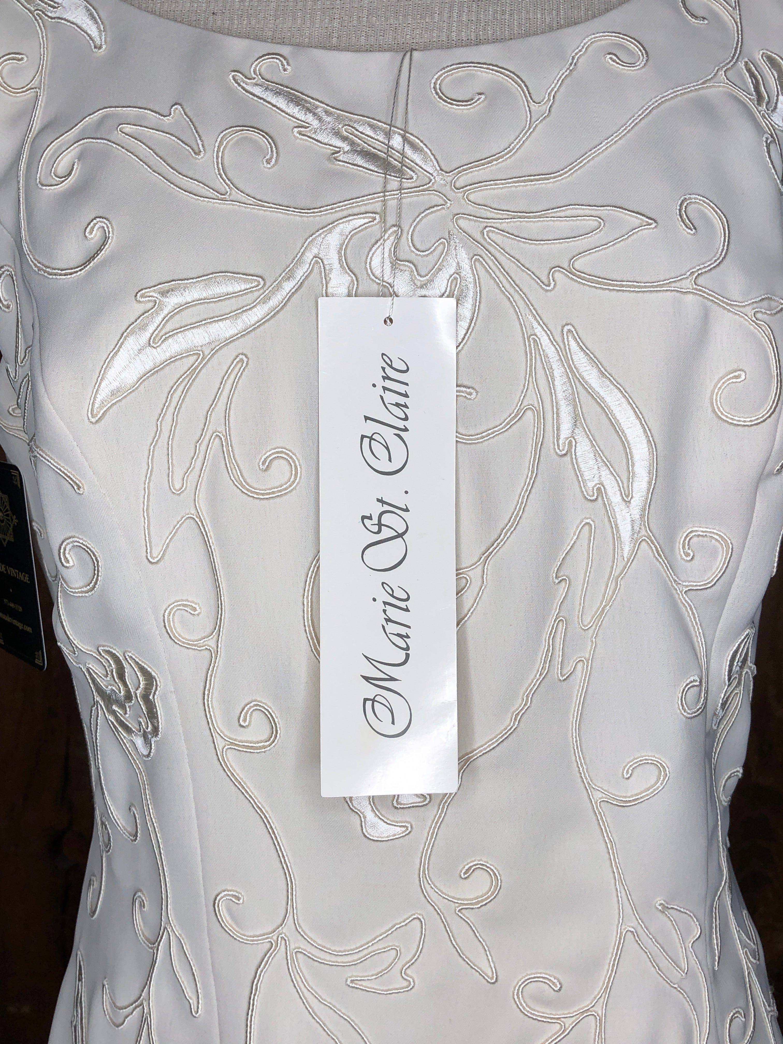 90s MarieSt.Claire Ivory Gown w/Bolero W30 – Maude Vintage