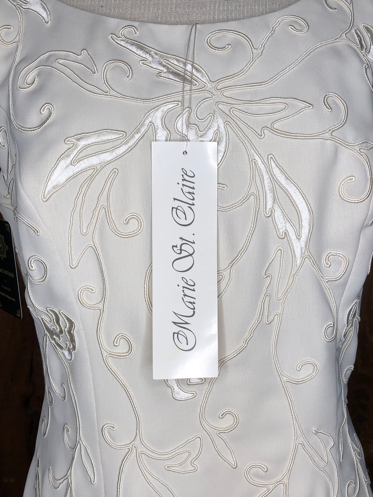 90s MarieSt.Claire Ivory Gown w/Bolero   W30