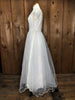 50s Arden Blush Lace & Tulle Wedding Gown      w30