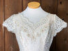 50s Arden Blush Lace & Tulle Wedding Gown      w30