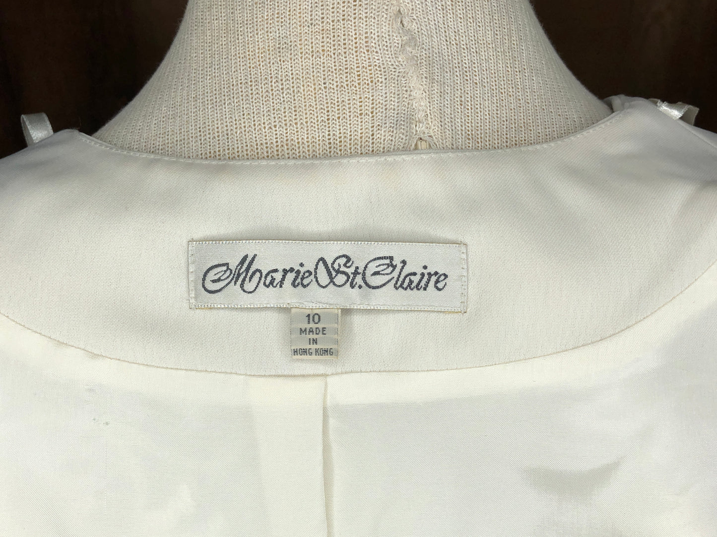 90s MarieSt.Claire Ivory Gown w/Bolero   W30
