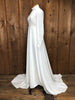70s USA Ladies Worker Union Ivory Wedding Gown    W28