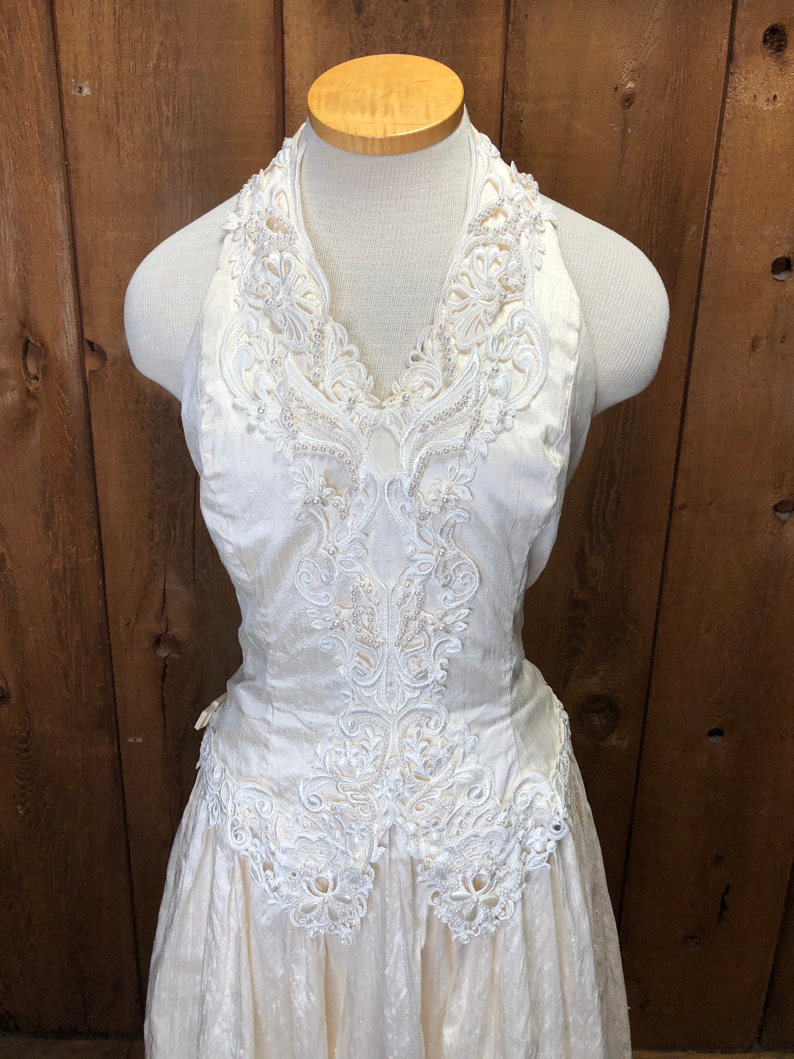 90s Jessica McClintock Bridal Silk Gown W32 – Maude Vintage