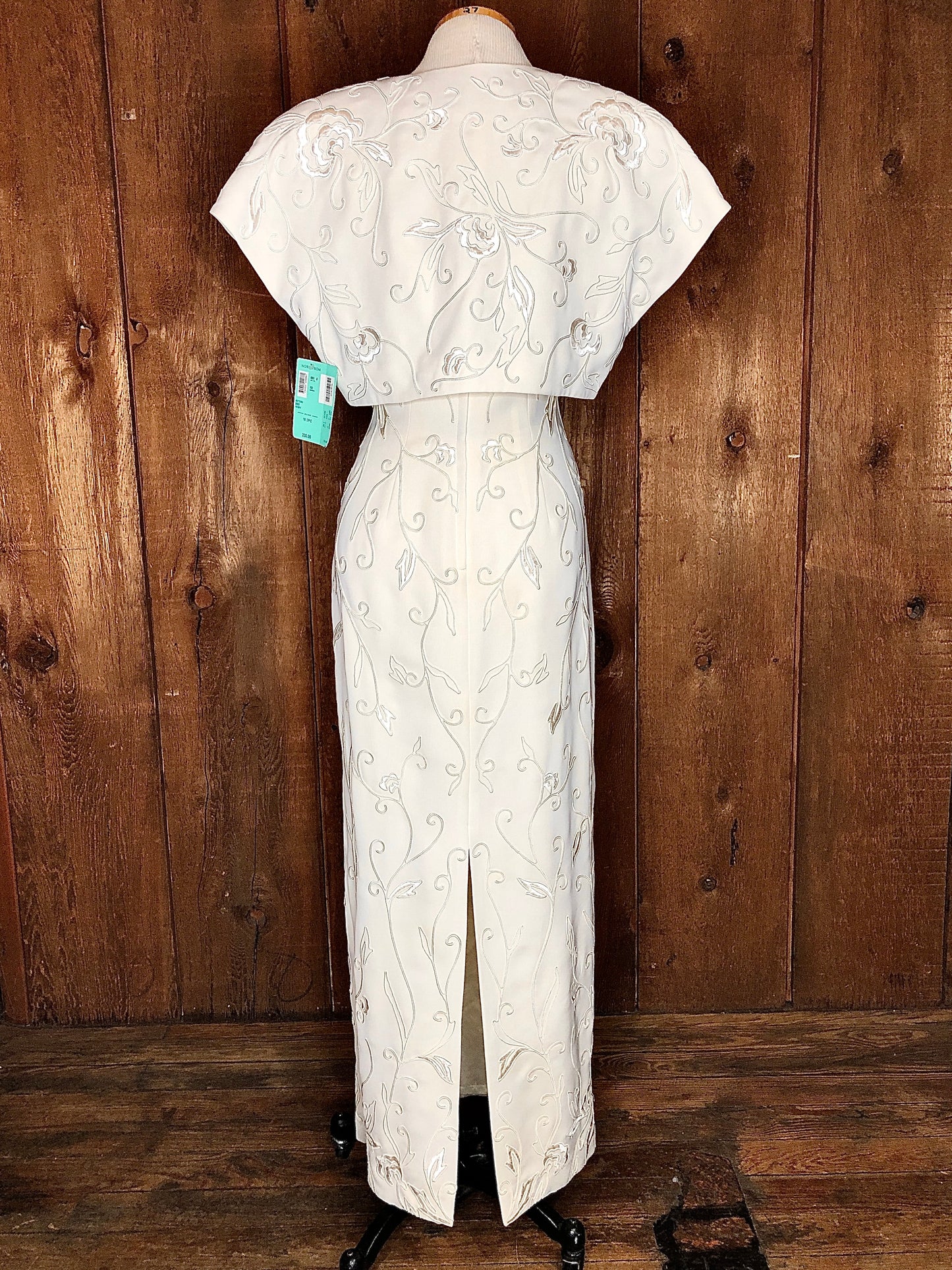 90s MarieSt.Claire Ivory Gown w/Bolero   W30