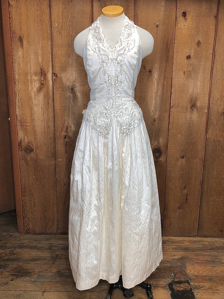 90s Jessica McClintock Bridal Silk Gown W32 – Maude Vintage