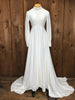 70s USA Ladies Worker Union Ivory Wedding Gown    W28