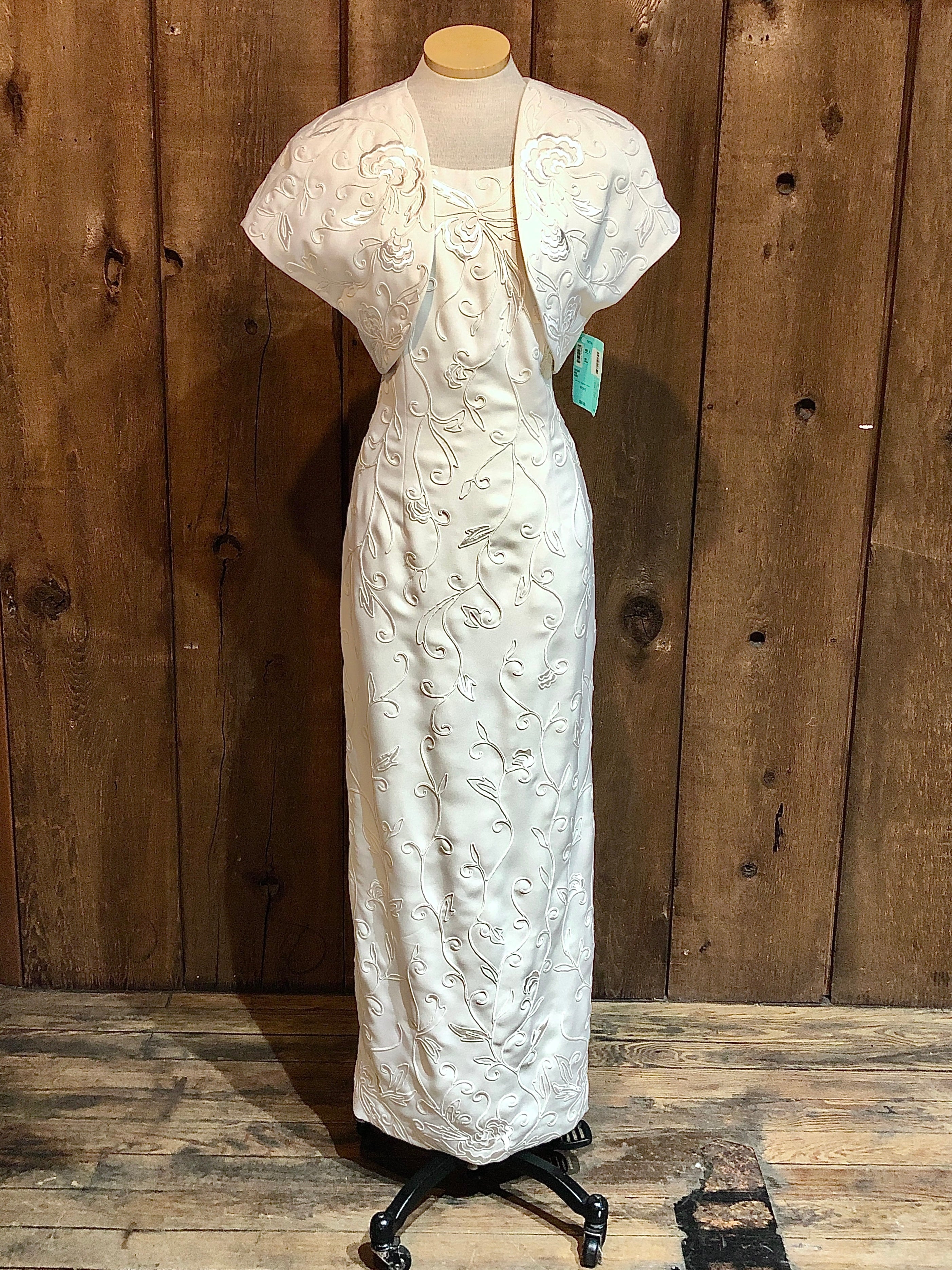90s MarieSt.Claire Ivory Gown w/Bolero W30 Maude Vintage 90s MarieSt.Claire Ivory Gown w/Bolero W30 Maude Vintage