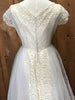 50s Arden Blush Lace & Tulle Wedding Gown      w30