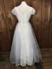 50s Arden Blush Lace & Tulle Wedding Gown      w30