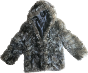 90s Raccoon Fur Coat   M