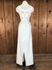 90s Handmade Ivory Silk 2-In-1 Bridal Gown   w26