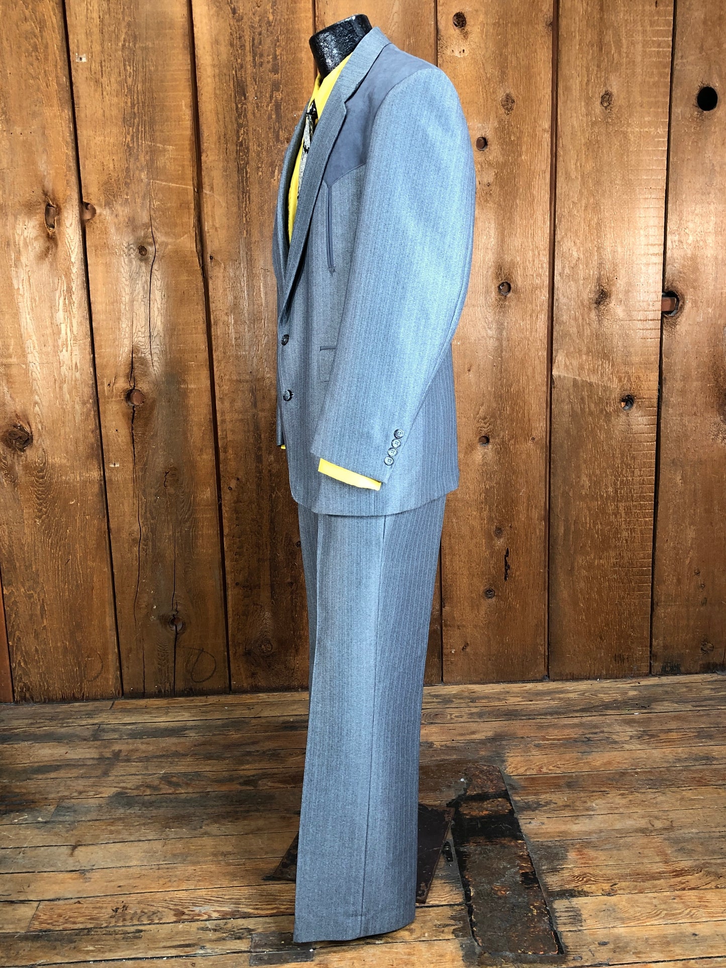 80s Five G’s Tailored Gray Western Suit    W34