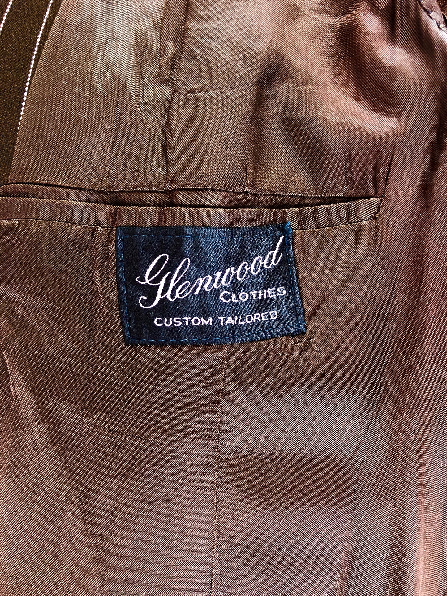 1941 Glenwood Brown Pinstripe Suit     w31