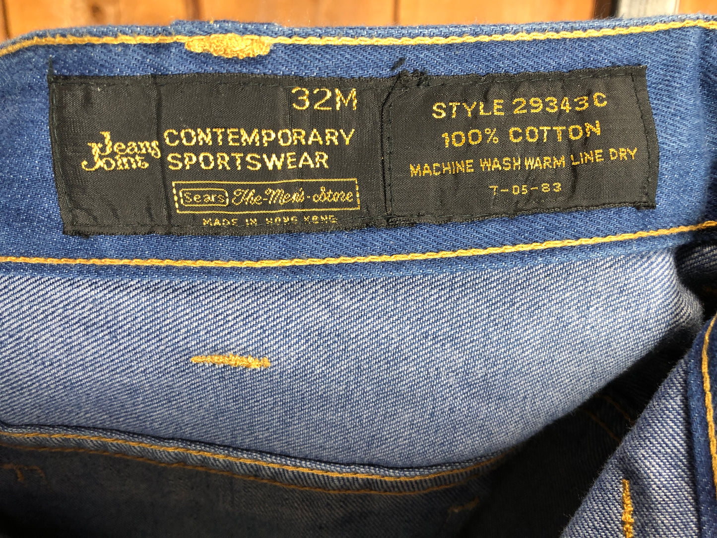 70s Jeans Joint Denim/Leather Suit    W32