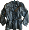 1970s Black Leather Princess Sleeve Jacket      M