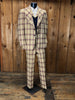 70s Jules De Bergerac Plaid 3pc Suit       35x31