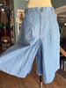 70s Sears Light Wash Jean Culottes     w30