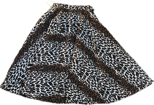 50s NOS McArthur Quilted Cheetah Circle Skirt    w25