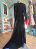 40s Blums-Vogue Black Velvet Gown      w31