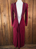 40s Scarlet Peplum Dress     W28