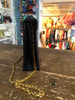 70s Walborg Leather & Bead Black Evening Purse