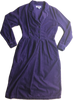 80s FADS Purple Corduroy Shawl Collar Dress    w32