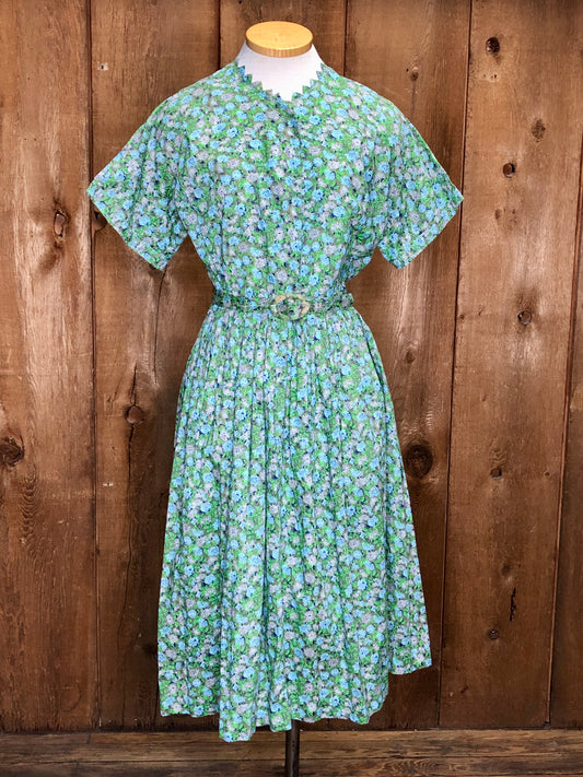 white christmas dresses Vintage Style Midi Dress Painted Floral – ModCloth main image 0