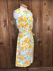 70s Lord Taylor Pansies Dress   W28"