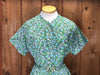 50s Cornflower Cotton Dress      W28"
