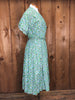 50s Cornflower Cotton Dress      W28"